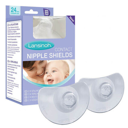 Lansinoh, protectores de lactancia, 24 mm, 2 piezas