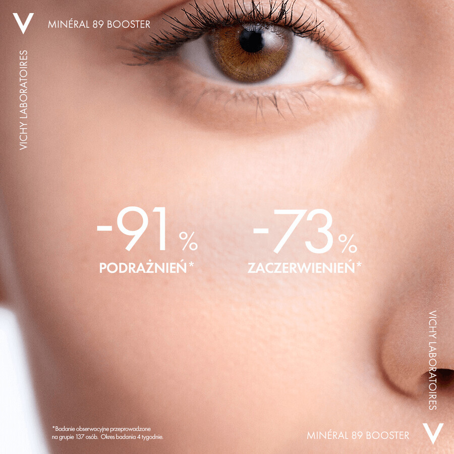 Vichy Mineral 89, verstärkender und feuchtigkeitsspendender Booster mit Hyaluronsäure, 50 ml