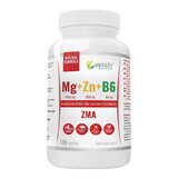 Wish Mg + Zn + B6 ZMA, magnesio, zinc, vitamina B6, 120 comprimidos