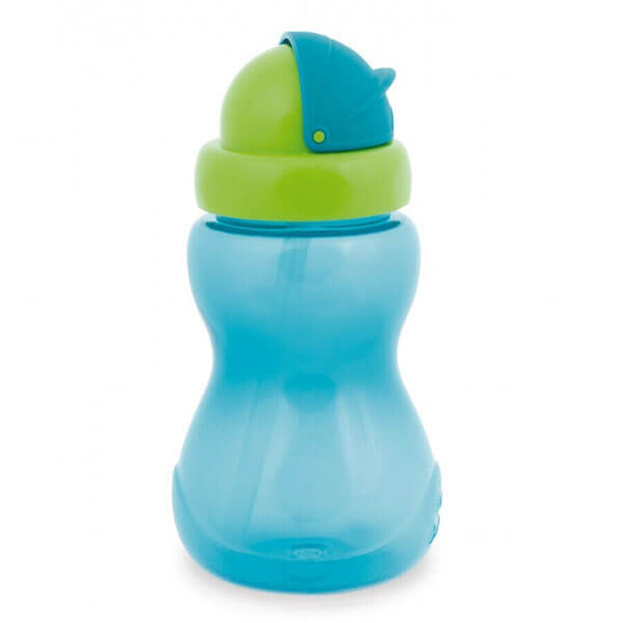 Canpol Bebés, biberón deportivo con tubo plegable, azul, a partir de 12 meses, 270 ml