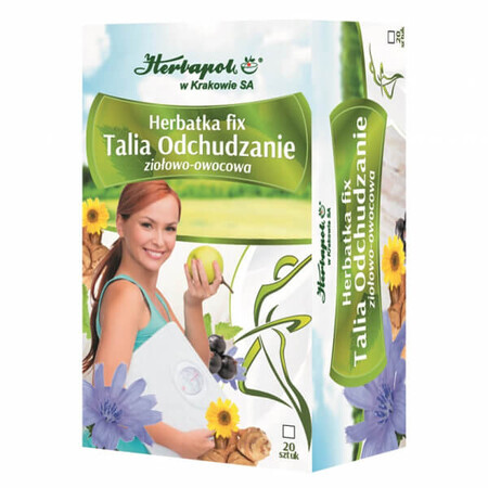 Herbapol Talia Infusión adelgazante, reparadora de hierbas y frutas, 2 gx 20 sobres