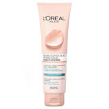 L'Oreal Rare Flowers, exfoliante facial limpiador con extractos de rosa y loto, 150 ml