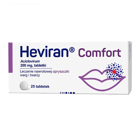 Heviran Comfort 200 mg, 25 tablets