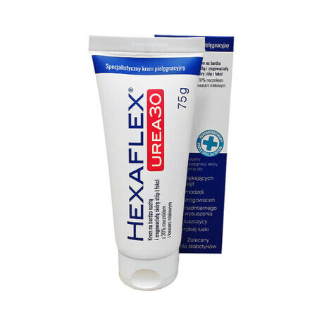 Hexaflex Urea 30, specialized care cream for calloused skin on legs and elbows, 75 g