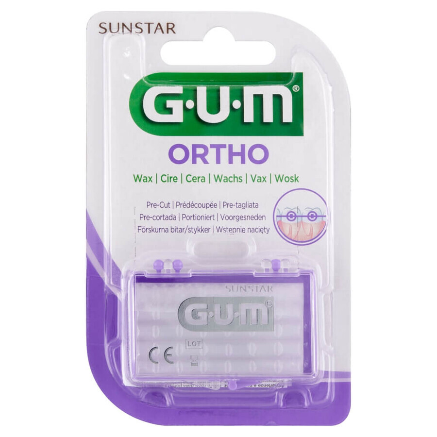 Sunstar Gum Ortho, Calibrated Orthodontic Wax, Tasteless, 1 Pc