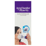 AeroChamber Plus Flow-Vu, cámara de inhalación con mascarilla para adultos y niños a partir de 5 años, Pequeña, 1 pieza