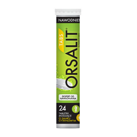 Orsalit Tabs, lemon flavor, 24 effervescent tablets