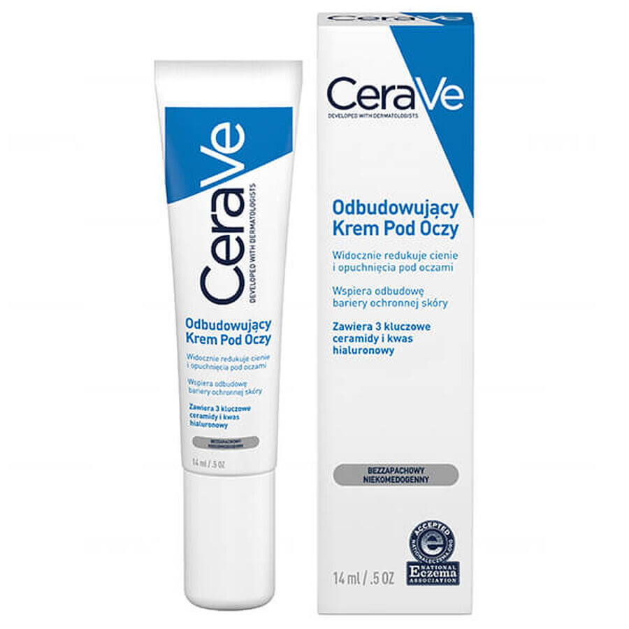 CeraVe, crema occhi riparatrice, pelle normale e secca, 14 ml