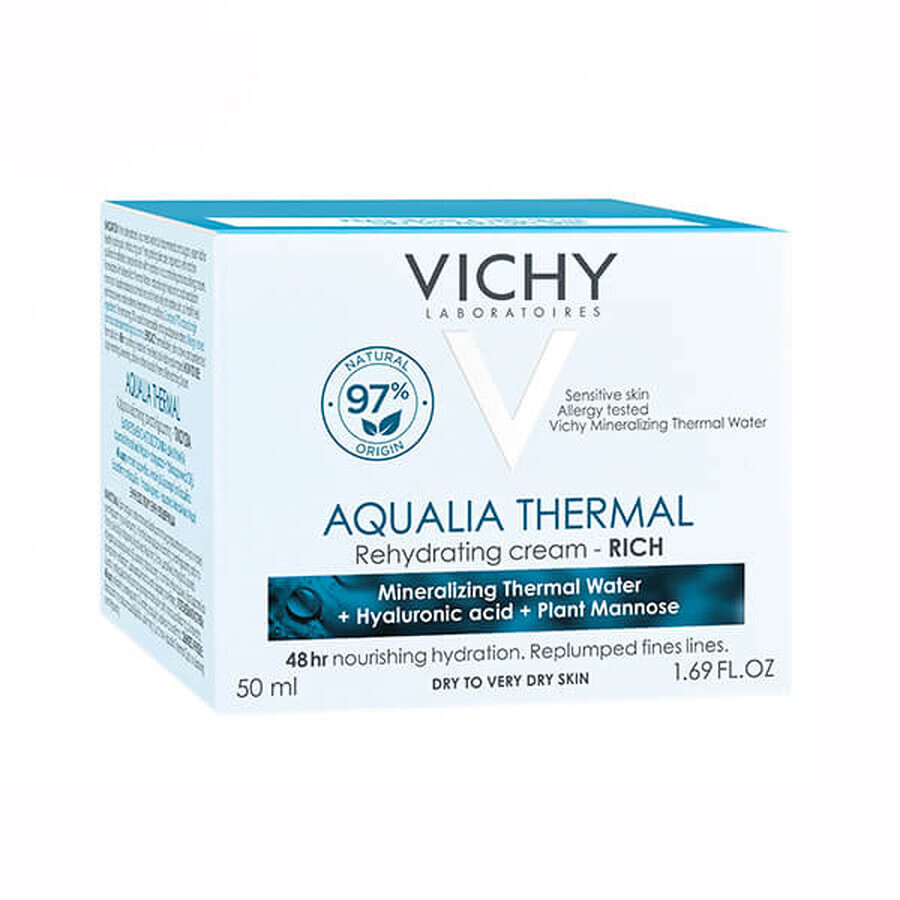 Vichy Aqualia Thermal, rich moisturizing cream, 50 ml