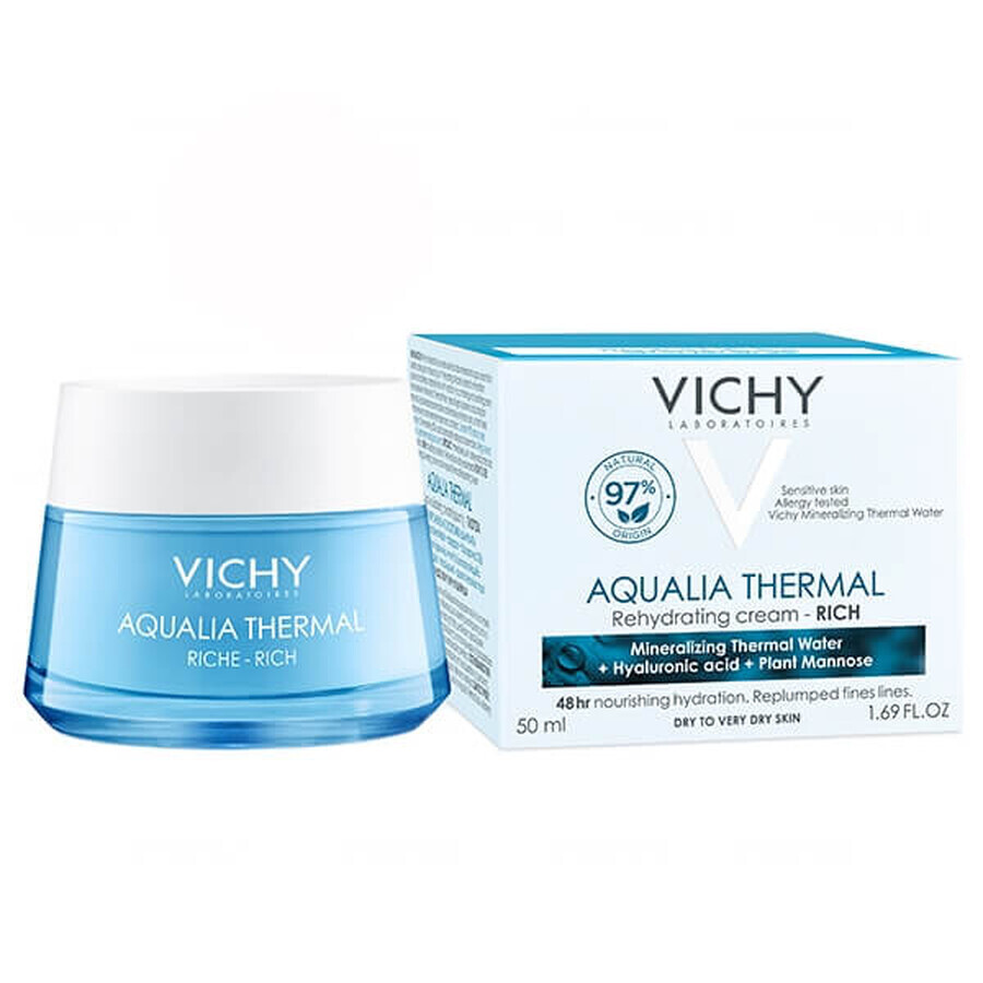 Vichy Aqualia Thermal, rich moisturizing cream, 50 ml