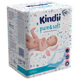 Kindii Pure & Soft, absorbentes para bebés, desechables, 60 cm x 60 cm, 10 unidades