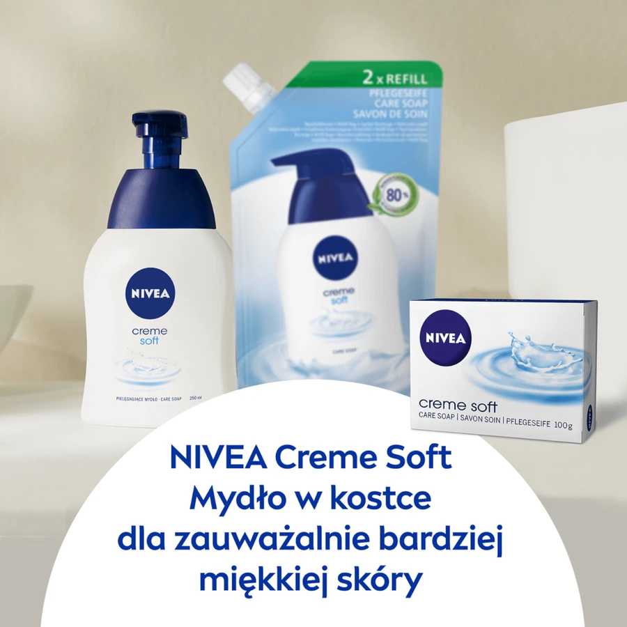 Nivea, pielęgnacyjne mydło w kostce, creme soft, 100 g: ceny i cechy
