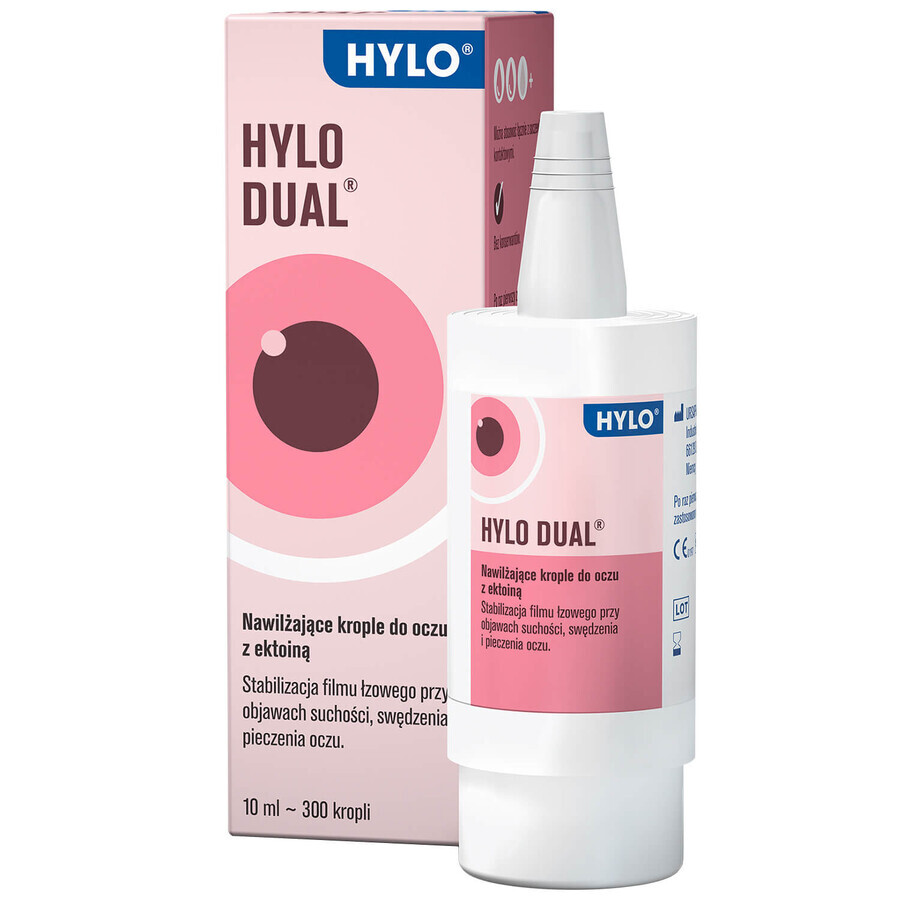 Hylo Dual, colirio hidratante con ectoína, sin conservantes, 10 ml