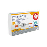 Pic Solution Insumed, jeringas de insulina 0,50 ml, 30G x 8 mm, 30 unidades