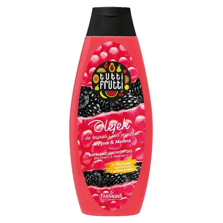 Farmona Tutti Frutti, olio bagno e doccia, mora e lampone, 425 ml