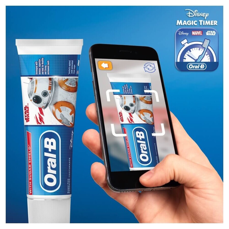 Oral-B Junior, pasta de dientes, Star Wars, para niños mayores de 6 años, 75 ml