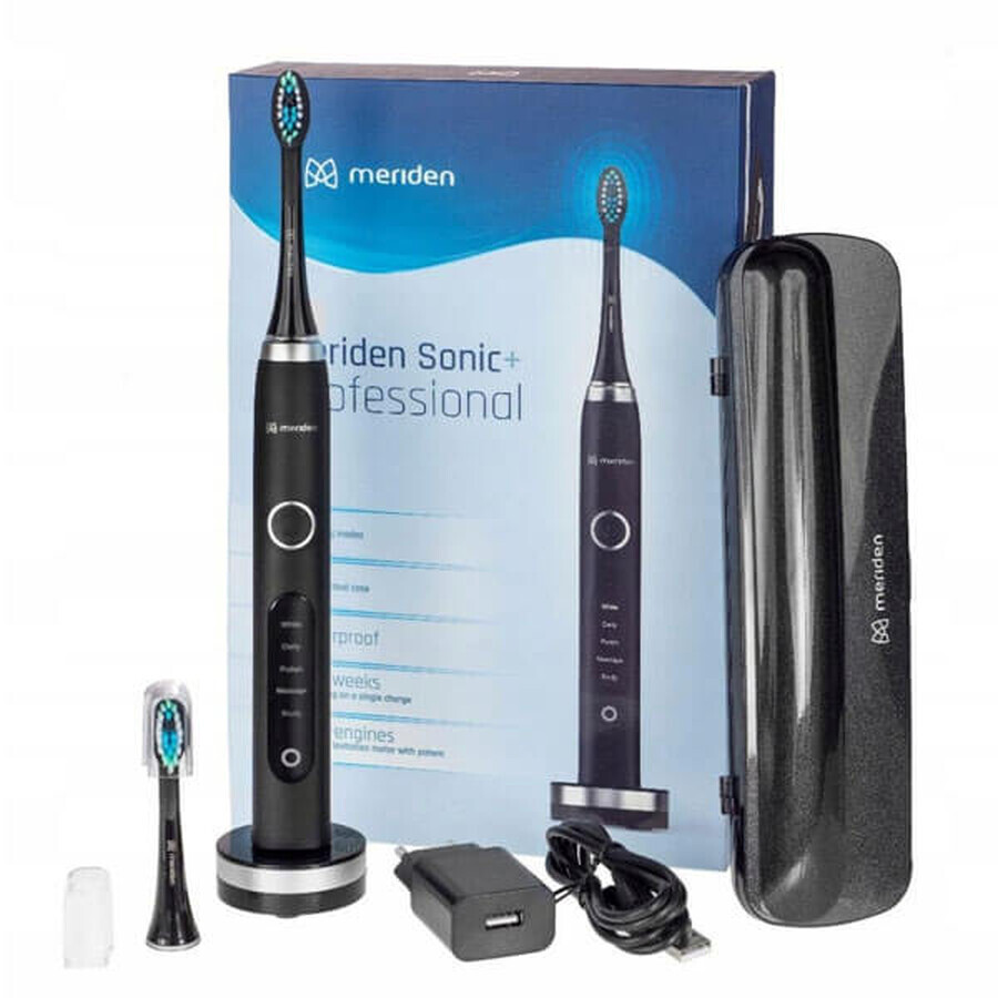 Meriden Sonic+ Professional, sonic toothbrush, black, 5 cleaning modes, 1 pc