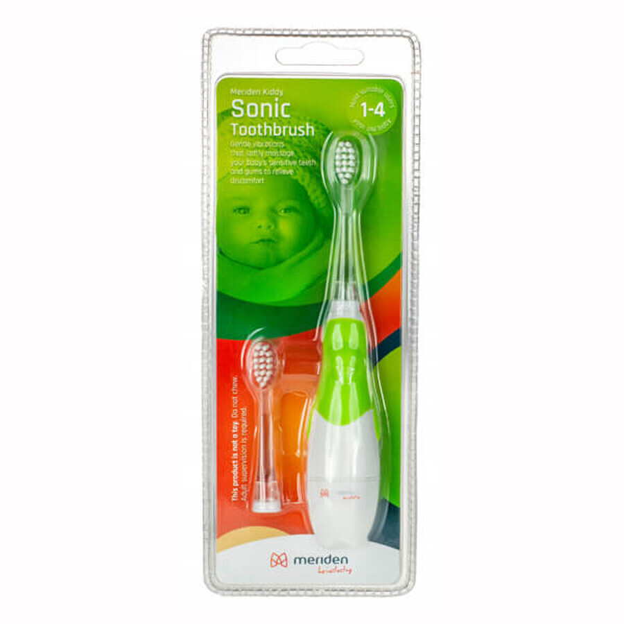 Meriden Kiddy sonic toothbrush for children, green, 0-4 years, 1 pc