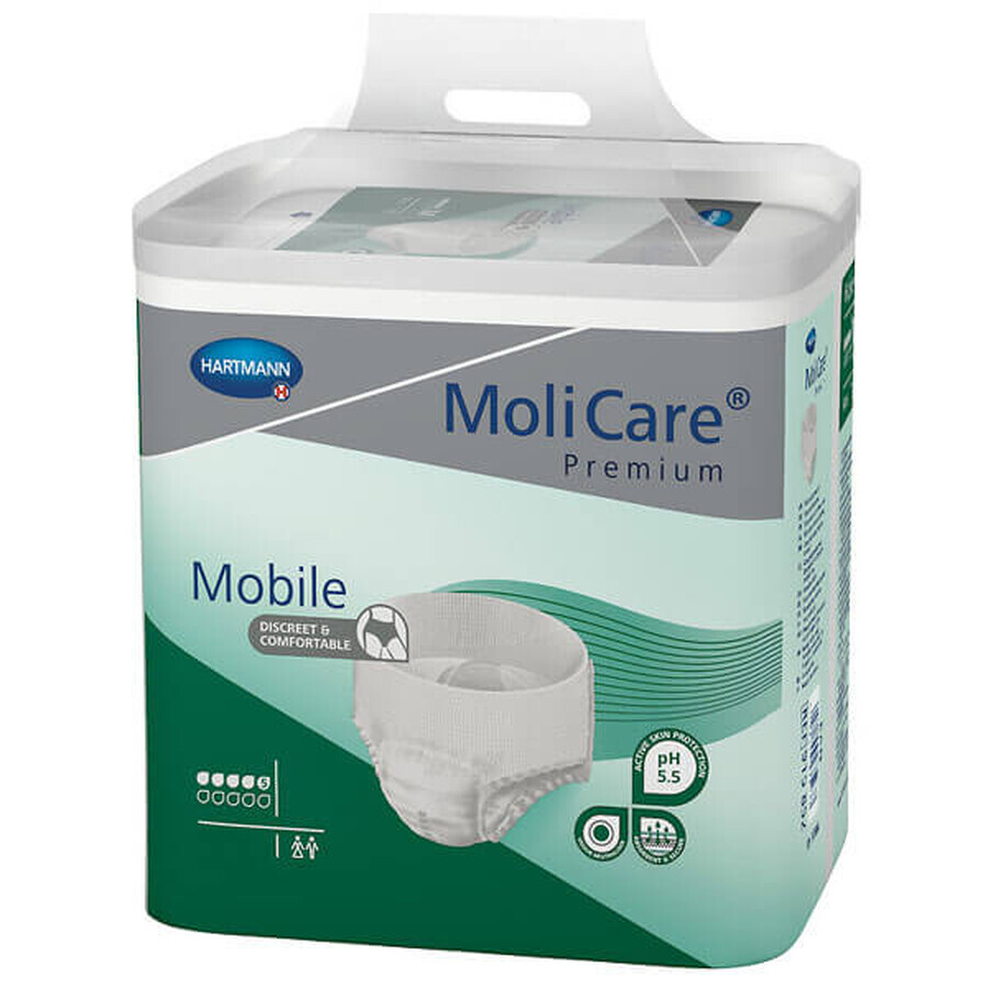 MoliCare Premium Mobile, luiers, maat M, 80-120 cm, 5 druppels, 14 stuks