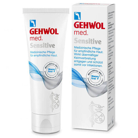 Gehwol Sensitive, cremă cu microsilver, 75 ml