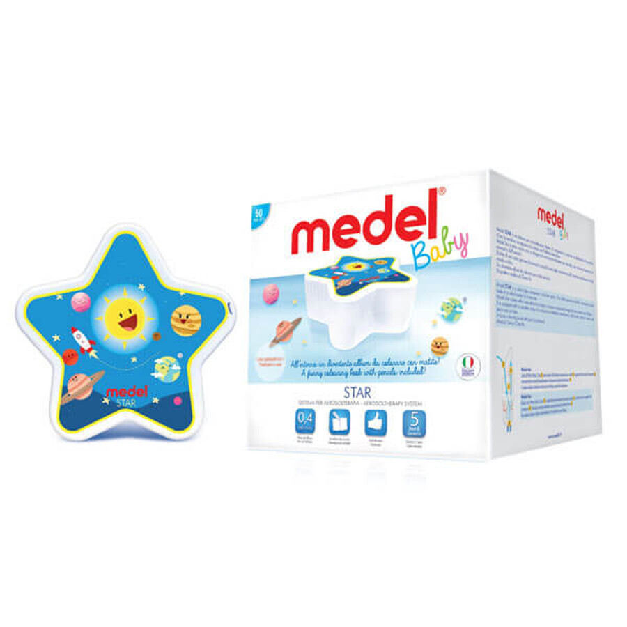 Inhalador Medel Star Baby, para niños, 1 pieza