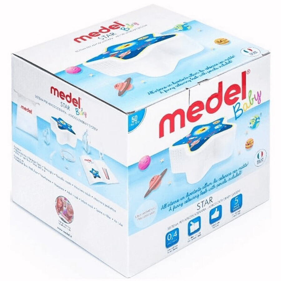 Inhalador Medel Star Baby, para niños, 1 pieza