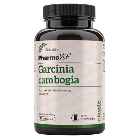 PharmoVit, Garcinia Cambogia, extracto estandarizado con 60% HCA, 90 cápsulas