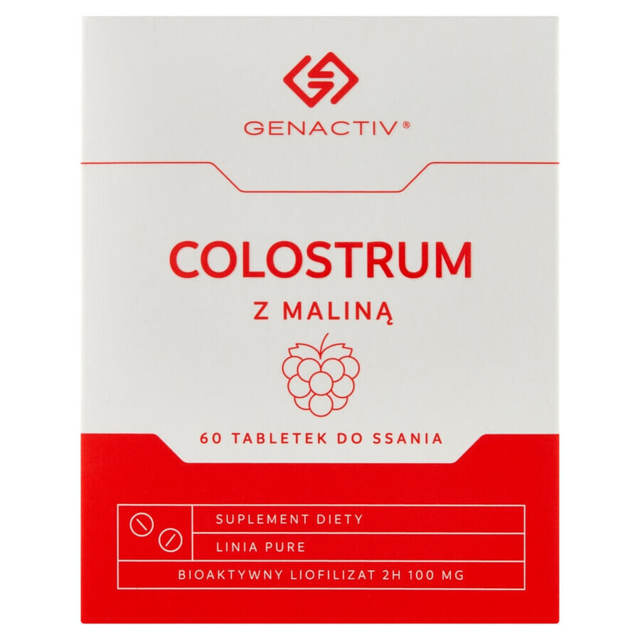 Genactiv Calostro con Frambuesa, 60 pastillas para chupar