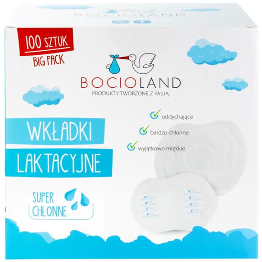 Bocioland, breast pads, super absorbent, 100 pieces