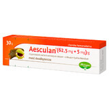 Aesculan (62,5 mg + 5 mg)/g, pomada rectal, 30 g