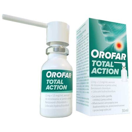 Orofar Acción Total (2 mg + 1,5 mg)/ml, aerosol oral, 30 ml