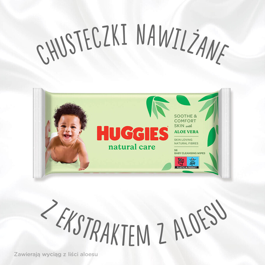 Huggies Natural Care, toallitas húmedas, 3 x 56 piezas