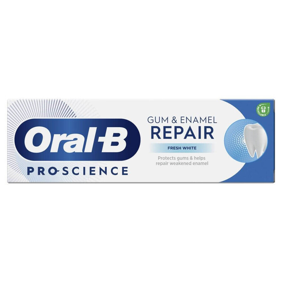 Oral-B Gum & Enamel Repair, pasta dentífrica, Fresh White, 75 ml