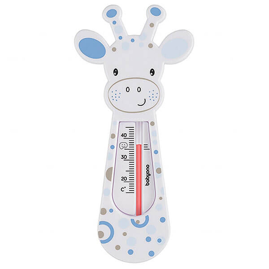 BabyOno, schwimmendes Badethermometer, Giraffe, grau-blau, 1 Stück