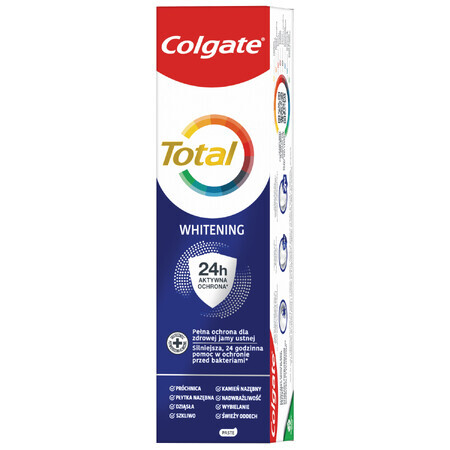 Colgate Total Whitening, pasta de dientes, blanqueadora, 75 ml