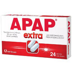 Apap Extra 500 mg + 65 mg, 24 comprimidos recubiertos