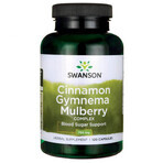 Swanson Cinnamon Gymnema Mulberry Complex, canela, gimnema y mora, 120 cápsulas