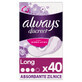 Always Discreet, compresas para la incontinencia, Largas, 40 unidades