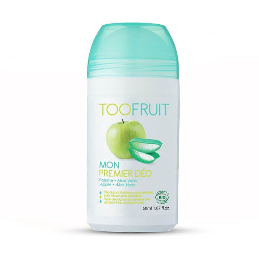 Toofruit, desodorante roll-on antibacteriano para niños, manzana y aloe, 50 ml