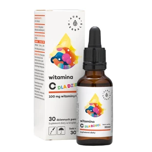 Aura Herbals Witamina C dla Dzieci, krople, 30 ml USZKODZONE OPAKOWANIE