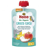 Holle, mousse de fructe într-un tub Croco Coco, măr, mango, nucă de cocos BIO, după 8 luni, 100 g