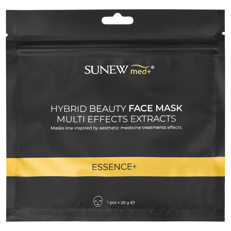 SunewMed+ Essence+, mascarilla híbrida sobre tejido con péptidos y moco de caracol, 1 pieza