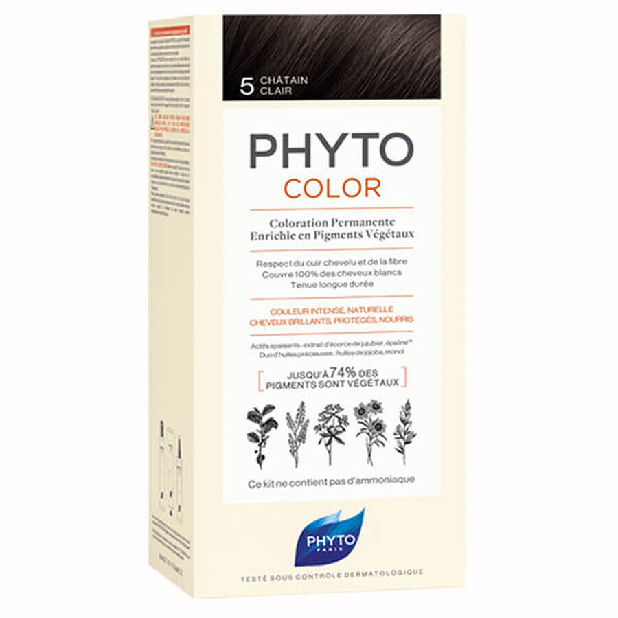 Phyto Color, Haarfärbemittel, 5 helle Kastanie, 50 ml