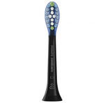 Philips, puntas de repuesto para el cepillo dental sónico Sonicare C3 Premium Plaque Defence, HX9044/33, negro, 4 piezas