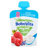 BoboVita JogoMi ! Fruits au yaourt en tube, fraises, framboises, 80 g