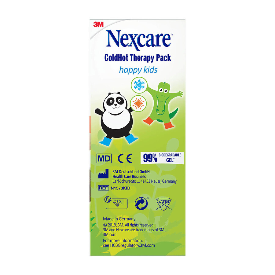 Nexcare ColdHot Happy Kids, poche de gel chaud-froid, 11 cm x 12 cm, 2 pièces