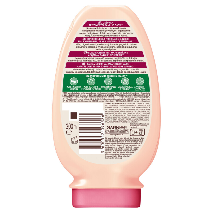 Garnier Botanic Therapy, hair conditioner, castor oil and almonds, 200 ml