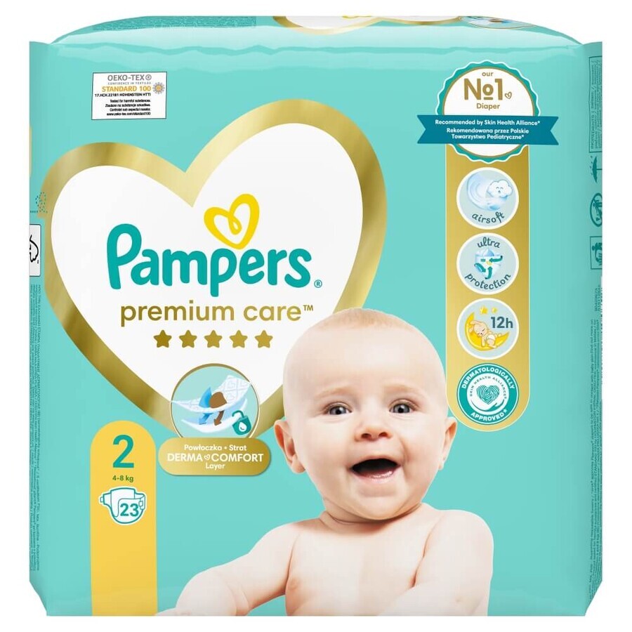 Pampers Premium Care, couches taille 2, Mini, 4-8 kg, 23 pcs