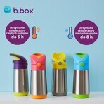 B.Box, biberón térmico con pajita, biberón, Batido Fresa, a partir de 12 meses, 350 ml