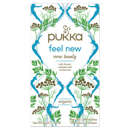 Pukka Feel New Bio, Früchte- und Kräutertee, Anis, Fenchel und Kardamom, 2 g x 20 Portionsbeutel